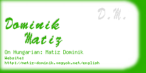 dominik matiz business card